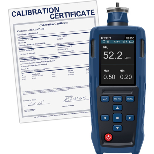 D&eacute;tecteur de gaz avec certificat d'&eacute;talonnage traçable Advanced Consulting and Training Ltd.