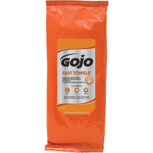 Fast Wipes&reg; Hand Cleaning Towels, 60 Wipes, 10" x 9" Advanced Consulting and Training Ltd.