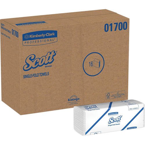 Essuie-mains Scott &agrave; pli simple, 1 pli, 10-1/2" lo x 9-3/10" la, 250 /pqt Advanced Consulting and Training Ltd.