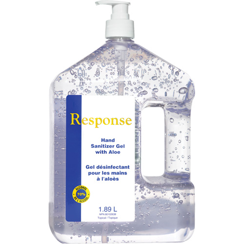 Gel d&eacute;sinfectant pour les mains &agrave; l'alo&egrave;s Response, 1890 ml, Bouteille &agrave; pompe, 70 % alcool Advanced Consulting and Training Ltd.