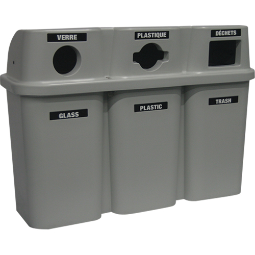 Recycling Containers Bullseye, Curbside, Plastic, 3 x 22 US Gal. Advanced Consulting and Training Ltd.