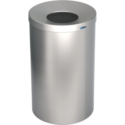 R&eacute;cipient &agrave; d&eacute;chets pour halls, Acier inoxydable, 33 gal. US Advanced Consulting and Training Ltd.