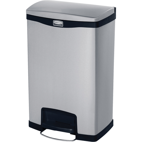 Contenant &agrave; d&eacute;chets Slim Jim , Acier inoxydable, Capacit&eacute; 13 gal. US Advanced Consulting and Training Ltd.