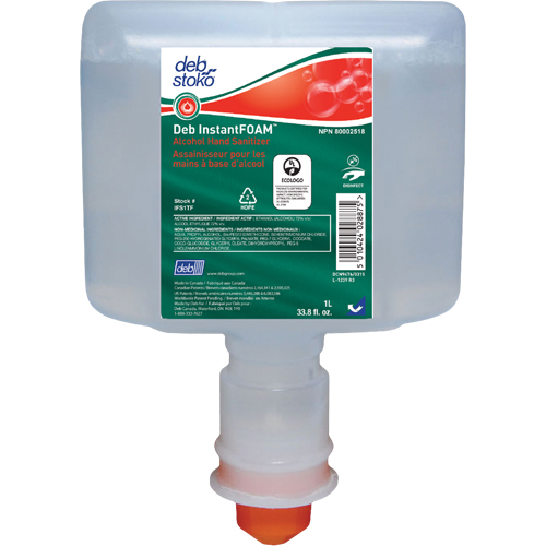 InstantFoam&reg; Sanitizer, 1000 ml, Cartridge Refill, 72% Alcohol Advanced Consulting and Training Ltd.