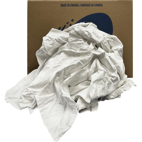 Recycled Wiping Rags, Cotton, White, 20 lbs. Advanced Consulting and Training Ltd.
