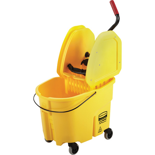Ensemble de seau pour vadrouille et essoreuse WaveBrake, Pression vers le bas, 8,75 gal. US (35 pintes), Jaune Advanced Consulting and Training Ltd.
