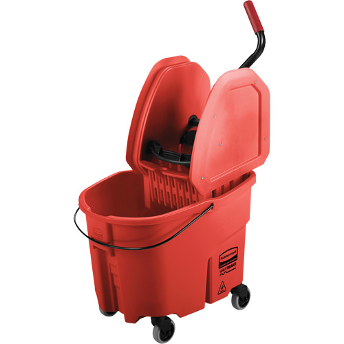 Ensemble de seau pour vadrouille et essoreuse WaveBrake, Pression vers le bas, 8,75 gal. US (35 pintes), Rouge Advanced Consulting and Training Ltd.