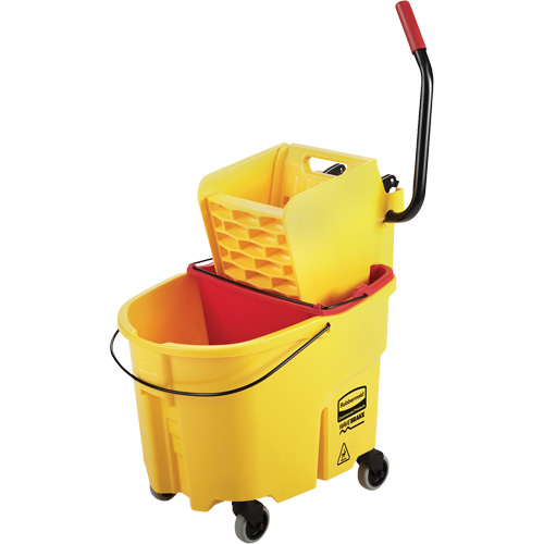 Ensemble de seau pour vadrouille et essoreuse WaveBrake, Pression lat&eacute;rale, 8,75 gal. US (35 pintes), Jaune Advanced Consulting and Training Ltd.