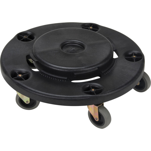 Socle roulant pour contenant &agrave; d&eacute;chets, Polypropyl&egrave;ne, Noir, Convient aux contenants 24" dia. Advanced Consulting and Training Ltd.