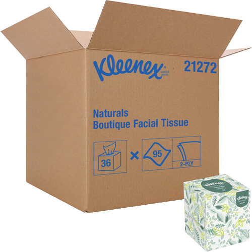 Kleenex&reg; Naturals Boutique* Facial Tissue, 2 Ply, 7.8" L x 8.3" W, 95 Sheets/Box Advanced Consulting and Training Ltd.