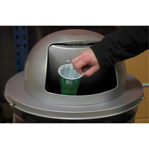 Drum Waste Disposal Top, Dome Lid, Metal, Fits Container Size: 23-1/2" Dia. Advanced Consulting and Training Ltd.