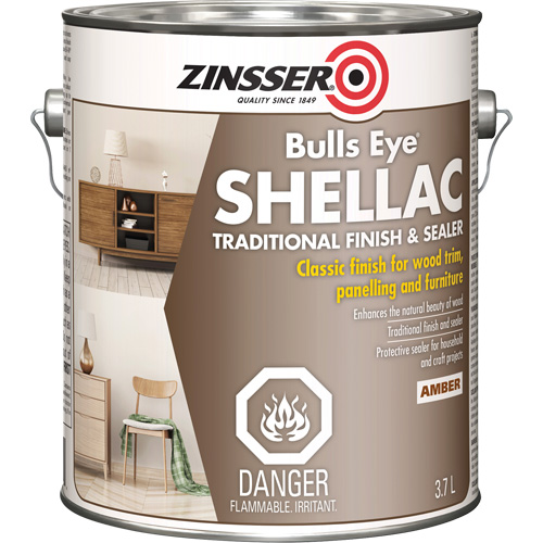 Scellant &agrave; la gomme-laque Zinsser Bulls Eye, Ambr&eacute;e, 3,7 L Advanced Consulting and Training Ltd.