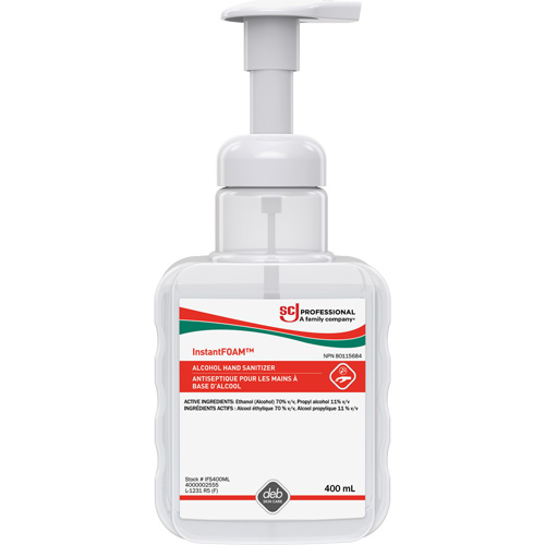 InstantFoam&reg; Hand Sanitizer, 400 ml, Pump Bottle, 70% Alcohol Advanced Consulting and Training Ltd.
