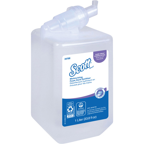 Mousse d&eacute;sinfectante et hydratante pour les mains Control de Scott, 1000 ml, Cartouche de recharge, 70 % alcool Advanced Consulting and Training Ltd.