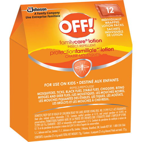 Insectifuge Off! Protection familiale, DEET &agrave; 7,5 %, Lotion, 6 g Advanced Consulting and Training Ltd.