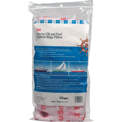 Tampon de fond de cale pour huiles et carburants nautiques, Huile seulement, 15" lo x 7" la, 12,1 gal absorption/pqt Advanced Consulting and Training Ltd.