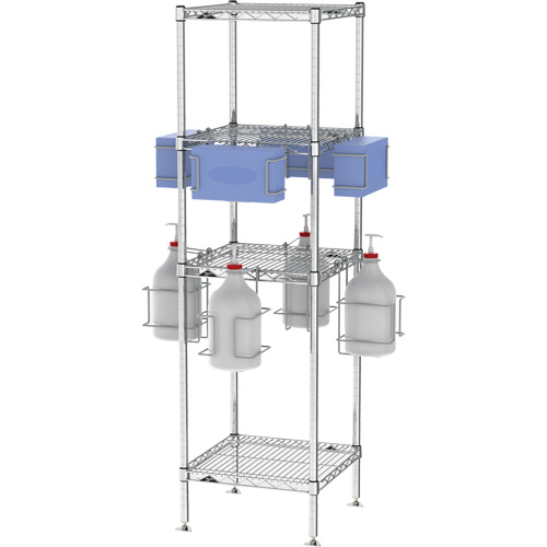 PPE Sanitizing Tree with Shelves Advanced Consulting and Training Ltd.