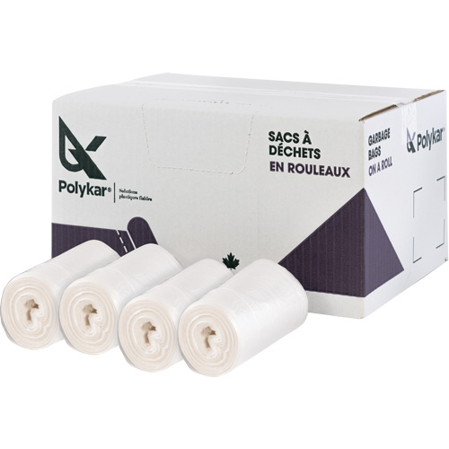 High Density Garbage Bags, Utility, 22" W x 20" L, 8 microns, Frosted, 23 L (6 Gal.) Capacity Advanced Consulting and Training Ltd.
