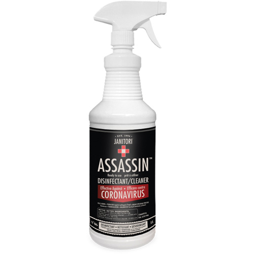 Janitori Assassin Ready-to-Use Disinfectant Cleaner, 1 L, Trigger Bottle Advanced Consulting and Training Ltd.