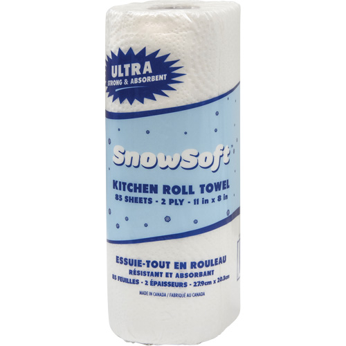Snow Soft Premium Kitchen Towels, 2 Ply, 85 Sheets/Roll, 8" W, 11" L Advanced Consulting and Training Ltd.