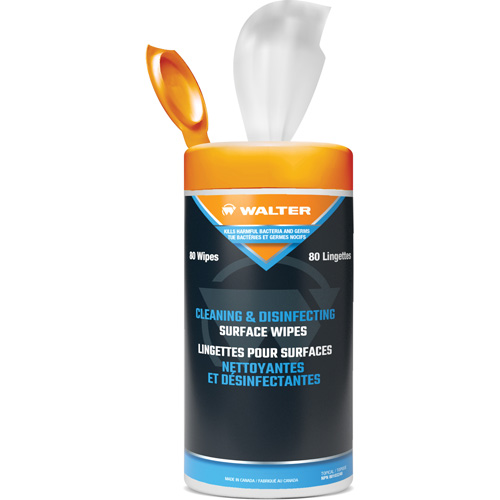 Disinfectant Cleaner Degreaser Surface Wipes, 12" x 5.5", 80 Count Advanced Consulting and Training Ltd.