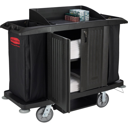 Chariot pleine grandeur pour l'entretien m&eacute;nager de bureau avec porte Advanced Consulting and Training Ltd.