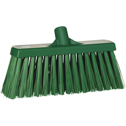 Heavy-Duty Push Broom, Stiff Bristles, 13", Polyester, Green Advanced Consulting and Training Ltd.