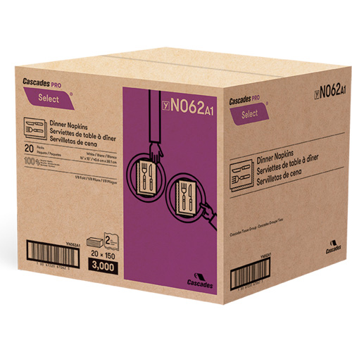 Pro Select&reg; 1/8 Fold Dinner Napkin, 2 Ply, 15" x 16" Advanced Consulting and Training Ltd.