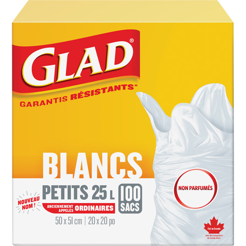 Small 25L Unscented Garbage Bags, Regular, 20" W x 20" L, White Advanced Consulting and Training Ltd.