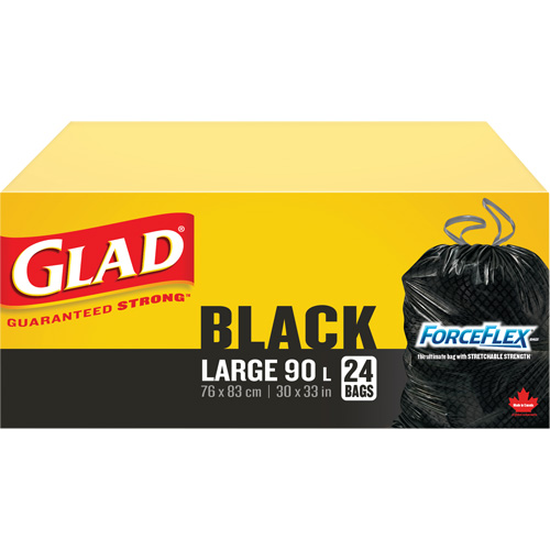 90L Garbage Bags, Regular, 30" W x 33" L, Black Advanced Consulting and Training Ltd.