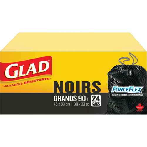 90L Garbage Bags, Regular, 30" W x 33" L, Black Advanced Consulting and Training Ltd.