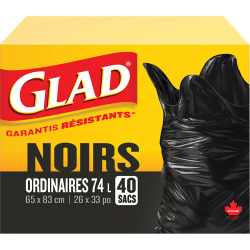 74L Garbage Bags, Regular, 26" W x 33" L, Black Advanced Consulting and Training Ltd.