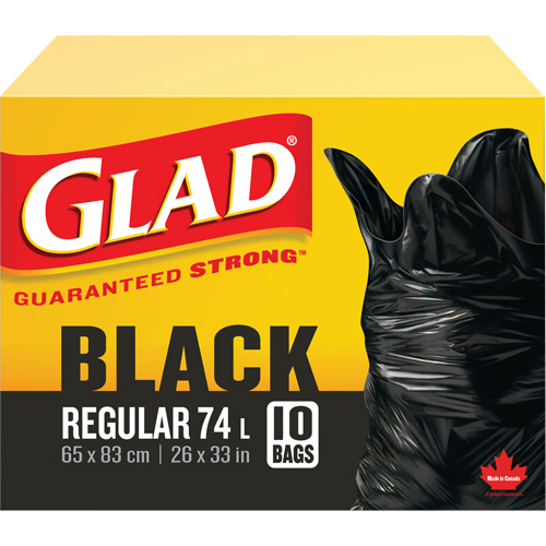 74L Garbage Bags, Regular, 26" W x 33" L, Black Advanced Consulting and Training Ltd.