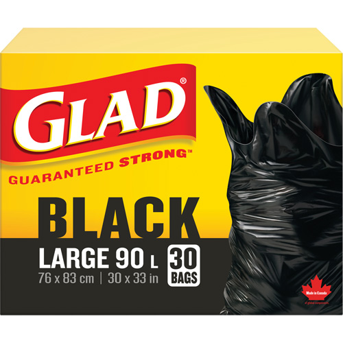 90L Garbage Bags, Regular, 30" W x 33" L, Black Advanced Consulting and Training Ltd.