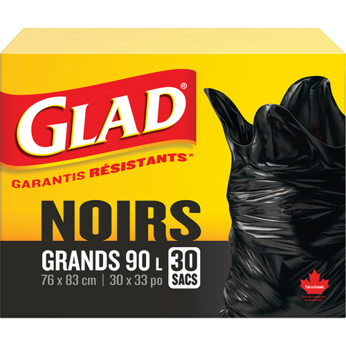 90L Garbage Bags, Regular, 30" W x 33" L, Black Advanced Consulting and Training Ltd.