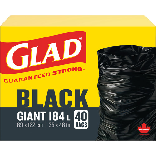 184L Garbage Bags, Regular, 35" W x 48" L, Black Advanced Consulting and Training Ltd.