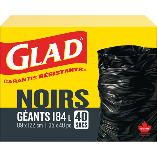 184L Garbage Bags, Regular, 35" W x 48" L, Black Advanced Consulting and Training Ltd.