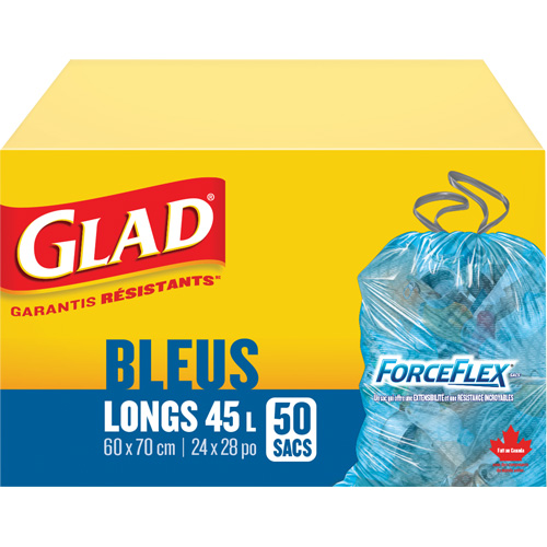45L Recycling Bags, Regular, 24" W x 28" L, Blue Advanced Consulting and Training Ltd.