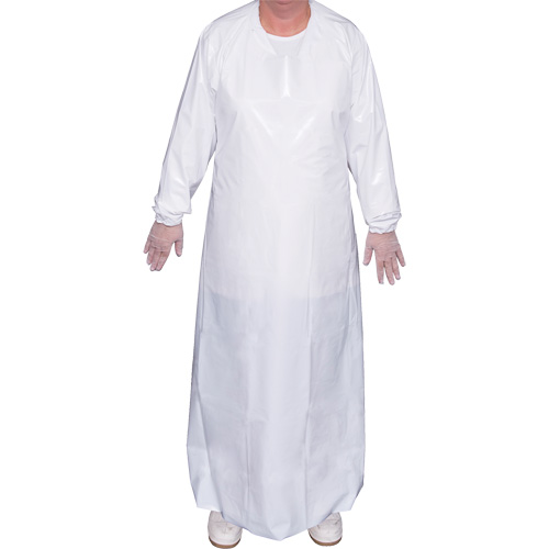Top Dog 6 Mil. Gown, Large, White, Polyurethane Advanced Consulting and Training Ltd.
