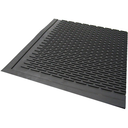 Tapis dext&eacute;rieur, Caoutchouc, Grattoir Type, Motif Plein, 3' x 5', Noir Advanced Consulting and Training Ltd.