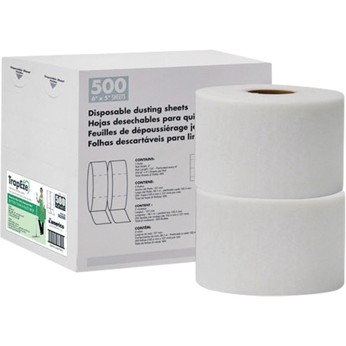 TrapEze&reg; Double Roll Disposable Dusting Sheets, Polyester, White Advanced Consulting and Training Ltd.