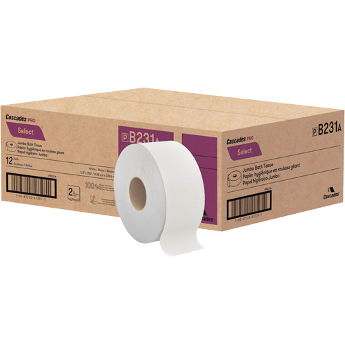 Papier toilette Pro Select, Rouleau G&eacute;ant, 2 Pli, Longueur 750', Blanc Advanced Consulting and Training Ltd.