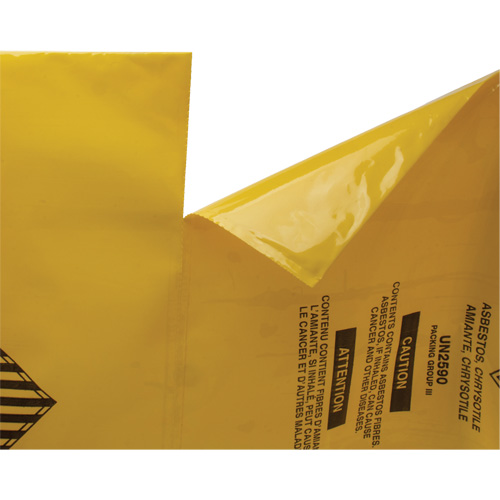 Hazardous Waste Liners, Asbestos, 40" L x 35" W, 3 mils Advanced Consulting and Training Ltd.