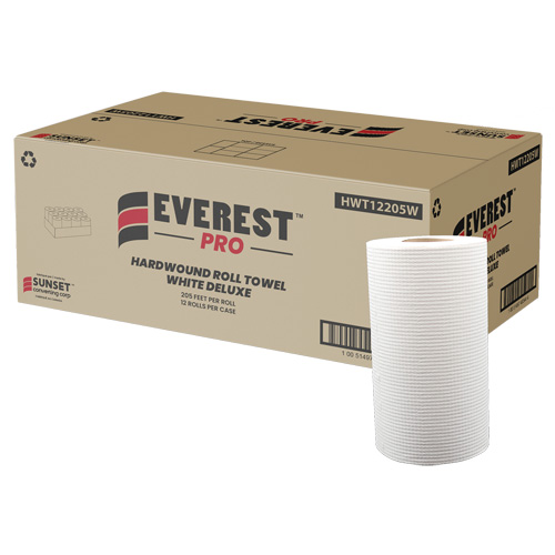 White Deluxe Hardwound Roll Towels, 1 Ply, Centre Pull, 205' L Advanced Consulting and Training Ltd.