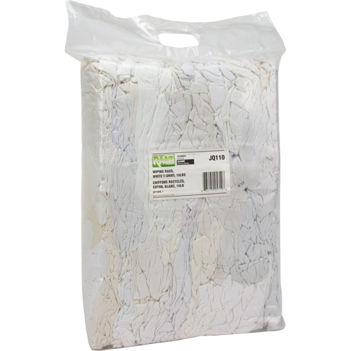 Recycled Material Wiping Rags, Cotton, White, 10 lbs. Advanced Consulting and Training Ltd.