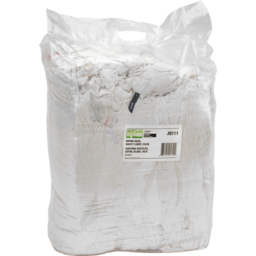 Chiffons fabriqu&eacute;s &agrave; partir de mat&eacute;riaux recycl&eacute;s, Coton, Blanc, 25 lb Advanced Consulting and Training Ltd.