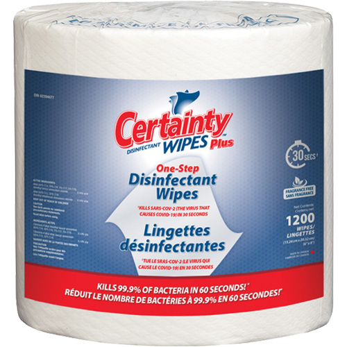 Plus Disinfectant Wipes, 8" x 6", 1200 Count Advanced Consulting and Training Ltd.