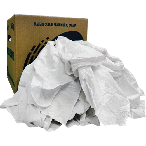 Recycled Wiping Rags, Cotton, White, 10 lbs. Advanced Consulting and Training Ltd.