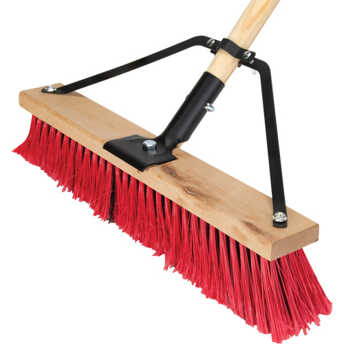 Push Broom with Braced Handle, 18", Medium, PVC Bristles Advanced Consulting and Training Ltd.
