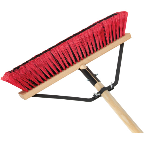 Push Broom with Braced Handle, 18", Medium, PVC Bristles Advanced Consulting and Training Ltd.